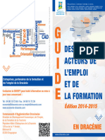 Le Guide Des Acteurs de L Emploi Et de La Formation en Dracénie.