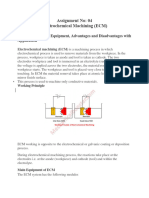 Assignment No 04 Electro Chemical Machining