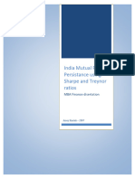 Indian Mutual Fund Persistence Using Sharpe and Treynor Ratios - Amey Kantak