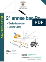 Série D'exercice +devoir Libre - Bac PC