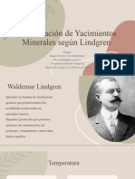 Clasificación de Yacimientos Minerales Según Lindgren