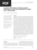 Long-Term Effectiveness of Diet-Plus-Exercise Interventions vs. Diet-Only Interventions For Weight Loss: A Meta-Analysis