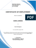 Certificate of Employment