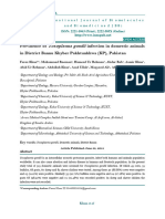 Prevalence of Toxoplasma Gondii Infection in Domestic Animals in District Bannu Khyber Pakhtunkhwa (KP), Pakistan