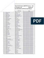 Students List For NAVTTC Test