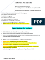 Specification For Sealants