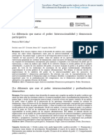 La Diferencia Que Marca El Poder: Interseccionalidad y Democracia Participativa. Patricia Hill Collins