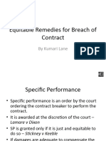 1-Equitable Remedies For Breach of Contract