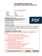 Plan de Clases 2º Secundaria 2º Trimestre Tecnica Tecnologica