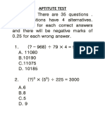 Test - Quantitative Aptitude (ADRE)