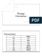 Dosage Calculation