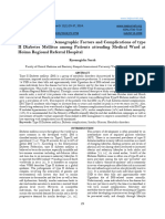 Prevalence, Socio-Demographic Factors and Complications of Type II Diabetes Mellitus Among Patients Attending Medical Ward at Hoima Regional Referral Hospital