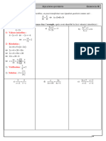 Chap 03 - Ex 3E - Équations Quotients Avec Produit en Croix - CORRIGE