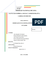 Criminales en El Sistema Penitenciario en Ecuador