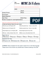 2023 Function Booking Form Eden Garden