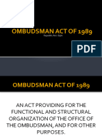 Ombudsman Act of 1989