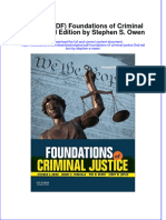 Original PDF Foundations of Criminal Justice 2nd Edition by Stephen S Owen PDF