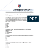 Exercícios Sobre Propriedades Físicas Dos Compostos