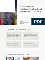 Enhancement and Drawbacks in International Trade Due To Globalization