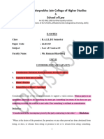 E-Notes Unit 2 - Law of Contract-I - LLB 103 - BALLB I Sem