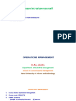 Production Management Course Outline