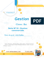 Série 1 Gestion Commerciale Bac 2022-2023