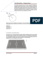 Lista de Matemática - Trigonometria