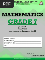 Mathematics: Quarter 1