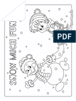 Snowman Coloring Pages Snow Much Fun Toboggan Ride