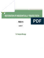 RESD 515 Lecture 11 Restoration of Endodontically Treated Teeth - Dr. Munuga