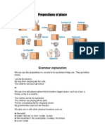 Prepostions of Place Explanation-Activities