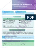Fundamentals of Mathematics: Introduction To Logarithm