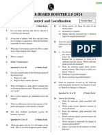 Control and Coordination - Practice Sheet - 10th Board Booster 2.0 2024