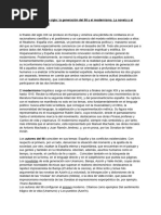 La Literatura de Fin de Siglo. El Modernismo y La Generación Del 98. La Novela y El Teatro Anterior A 1936