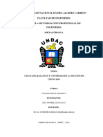 Cálculos, Balances y Controles en La Seccion de Chancado