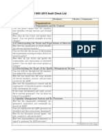 ISO 9001 - 2015 Audit Check List