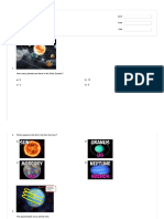 GRADE 1 - THE SOLAR SYSTEM - Quizizz