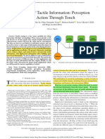 A Review of Tactile Information Perception and Action Through Touch