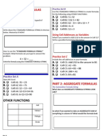 Formulas and Aggregate Functions