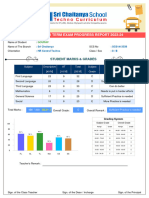 Branch - Name - CBSE PRE MID TERM EXAM PROGRESS REPORT 2023-24 - HR Central Techno - 8 - 2