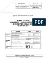 NT-InF-001-007 - Suministro y Homologación de Durmientes de Madera Final