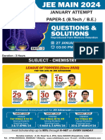 Jee Main 27 Jan 2024 Shift 2 Chemistry Memory Based Paper Solution - PHP