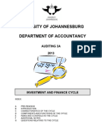 Investment & Finance Cycle Module 2013