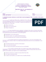 English 4 Q1 Summative Test Melc 2020