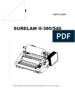 SURELAM-380,540II (User Manual)