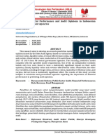 Exploring Financial Performance and Audit Opinions in Indonesian Central Government Agencies