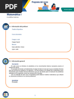 Programa Por Competencias Matemática I Segundo Ciclo 2022