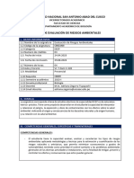 Silabo de Evaluación de Riesgos Ambientales