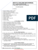 1st Puc Chemistry Fix Questions