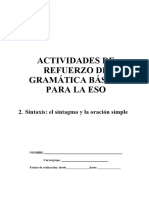 Actividades de Refuerzo de Gramatica Basica